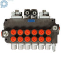 6 Spool Hydraulic Backhoe Directional Control Valve w/ 2 Joysticks (21 GPM)