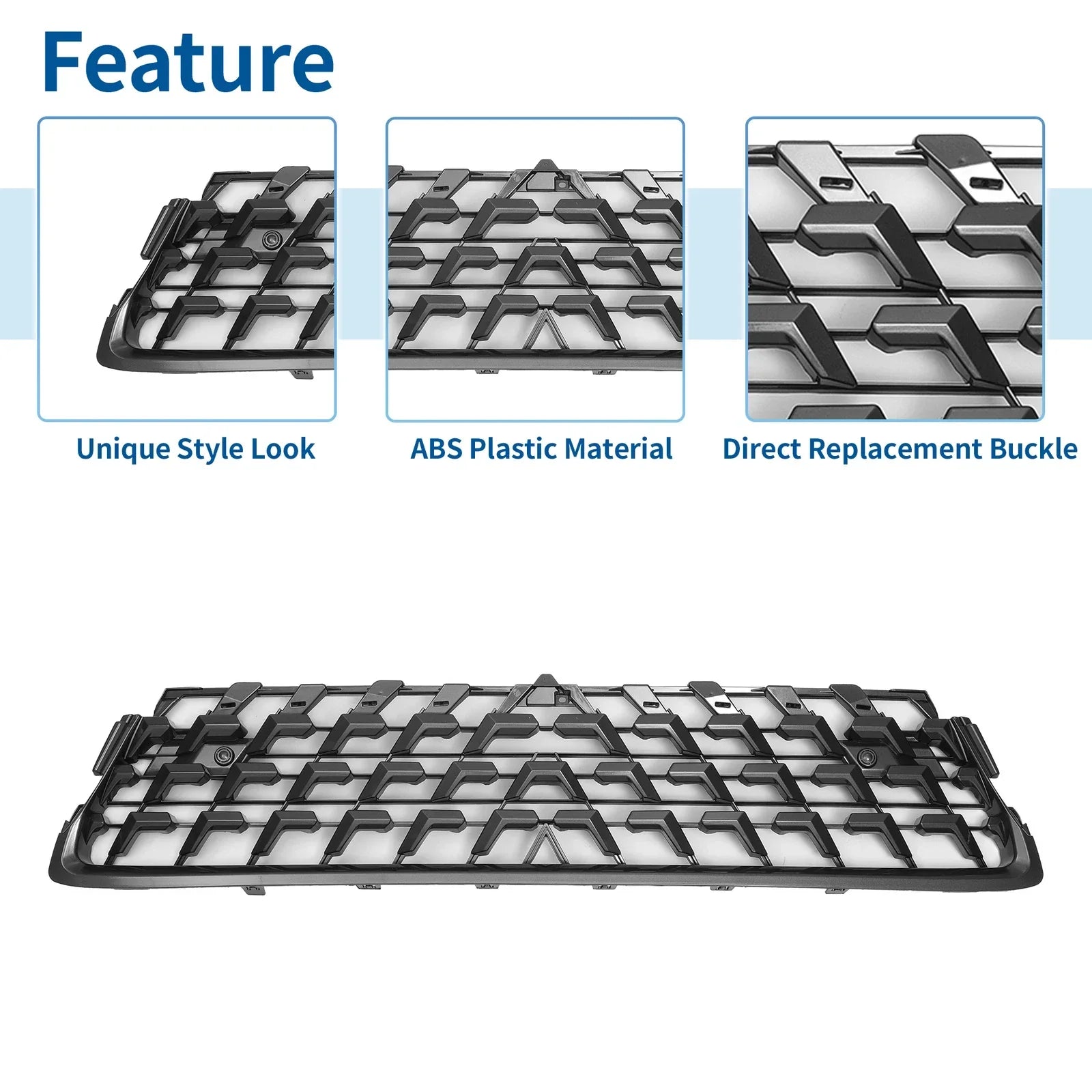 Front Lower Hood Bumper Grille for Lexus GX460 (2014-2022) Chrome Silver Tone