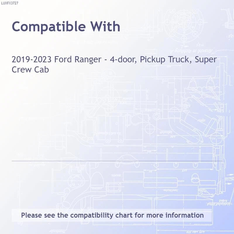 Luxury FX Pillar Post Trim 4pc Set for 2019–2023 Ford Ranger SuperCrew
