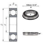 Deep Groove Ball Bearings 6215NR2RS for Scooter Skateboard (75x130x25mm)