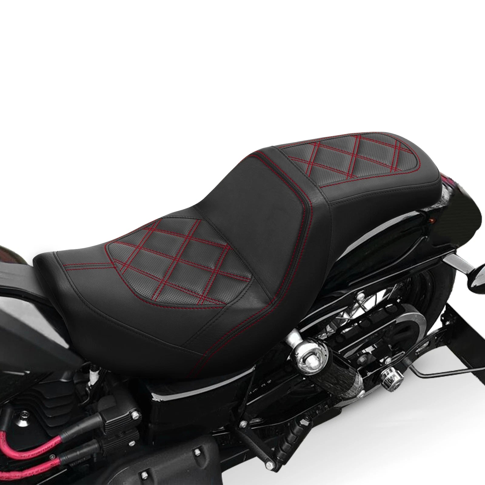 2X Two-Up Seat for Harley Street Bob FXDB Wide Glide (2006–2017)