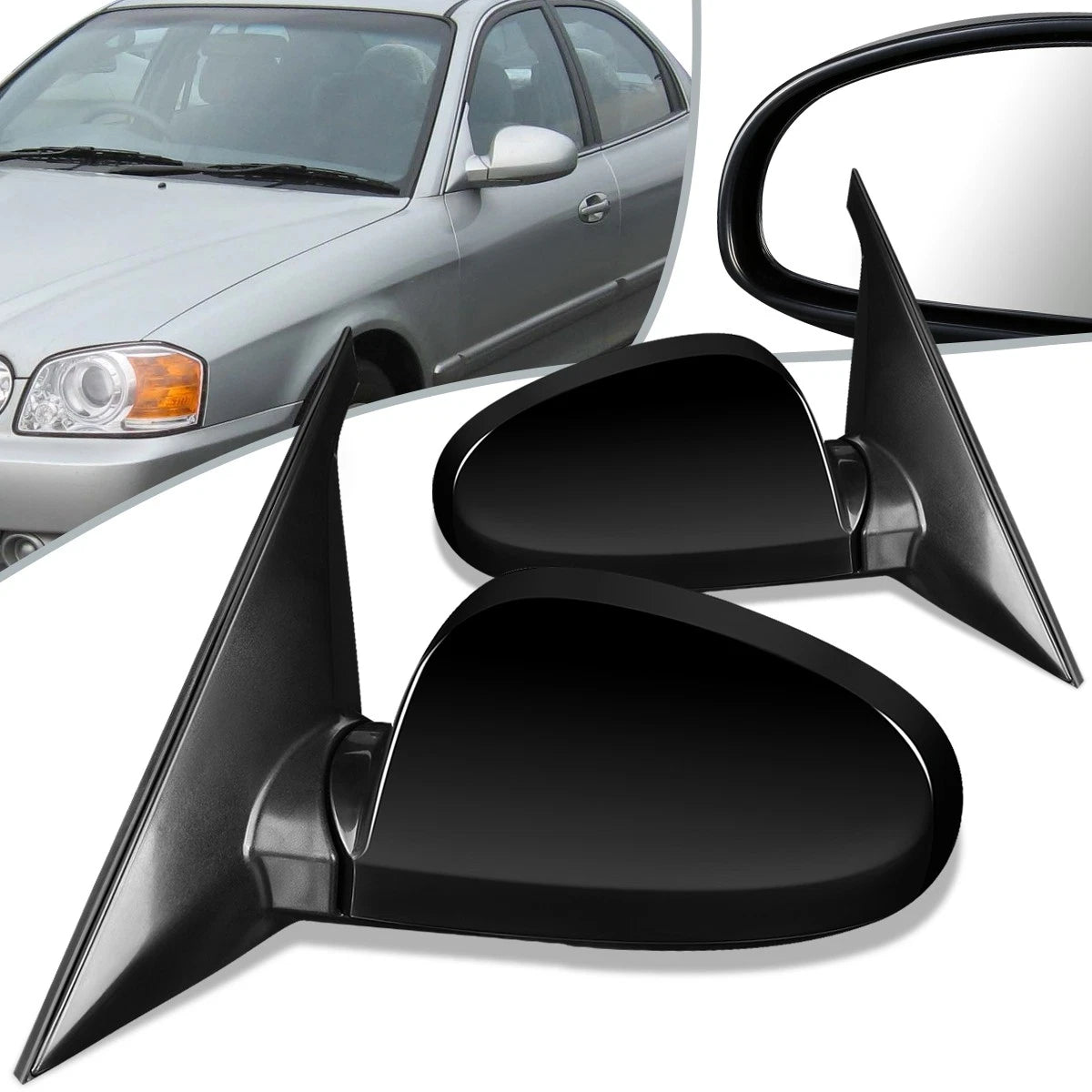 Pair Powered Door Mirrors for Kia Optima (2001–2006) KI1320120 KI1321120