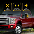 Switchback Sequential Tow Mirror Turn Signal Light for Ford F250 F350 (2008–2016)