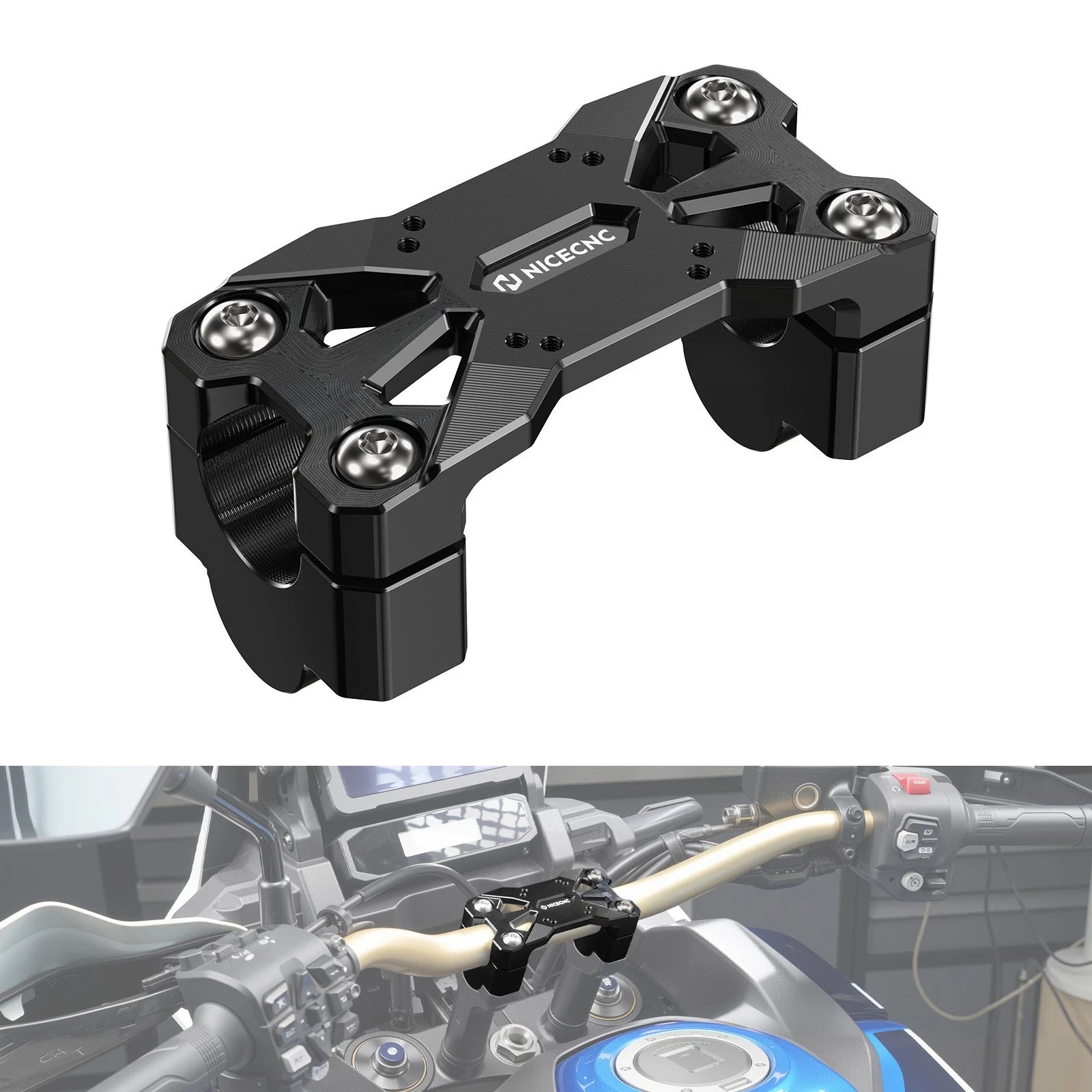 Handlebar Risers Mount Clamp for Honda CRF1100L Africa Twin (2020–2025)