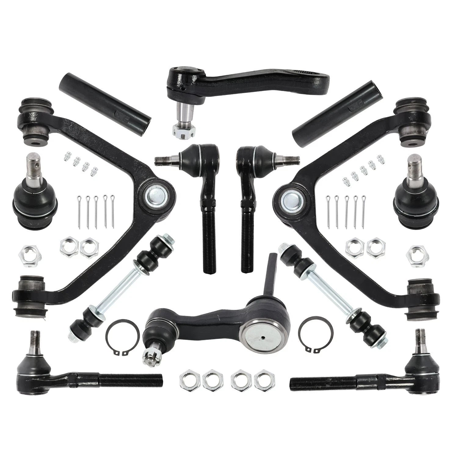 Set of 4 Control Arms Tie Rods Sway Bar for Ford F-150 F-250 Expedition