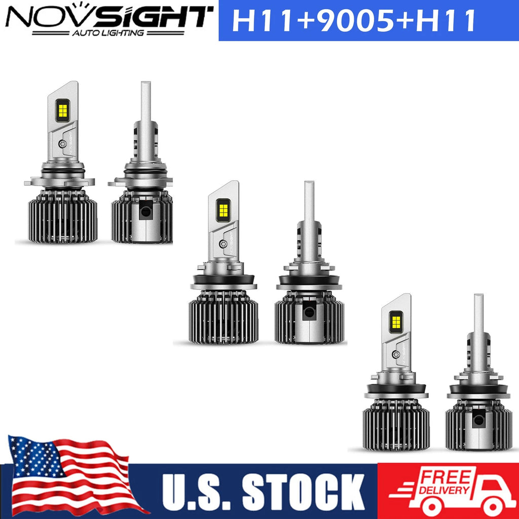 6x 9005 H11 Canbus LED Headlight Fog Bulbs Super White 6500K for