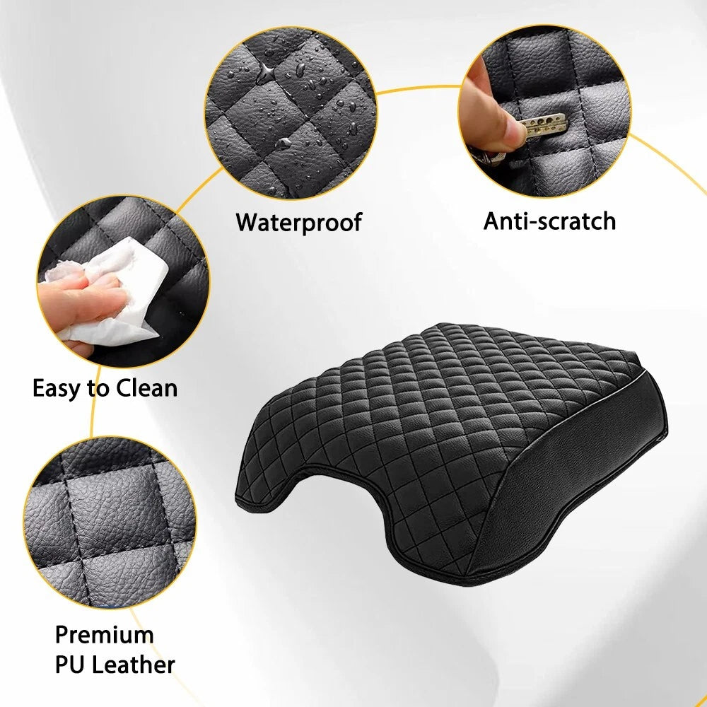 Center Console Lid Armrest Cover Pad for Ford F150 F250 F350 (2015–2022)