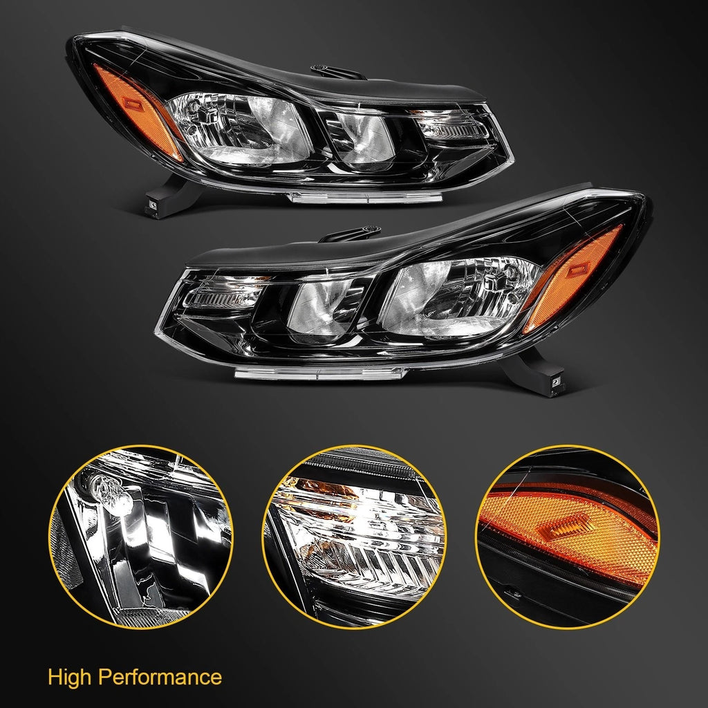 Headlights with Bulbs for Chevrolet Trax (2017–2022) Reflector Pair