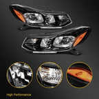 Headlights with Bulbs for Chevrolet Trax (2017–2022) Reflector Pair