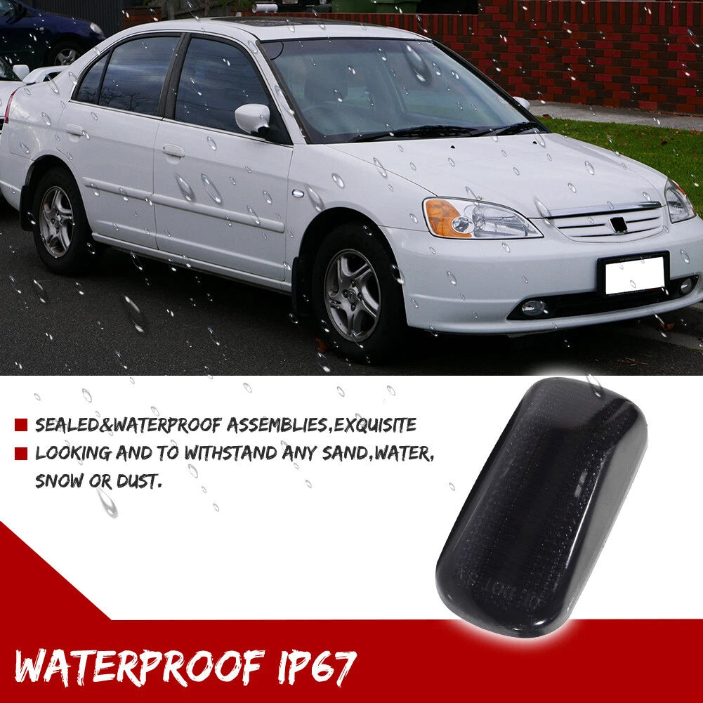 Sequential White LED Fender Side Marker Lights for Honda Civic Acura RSX Integra
