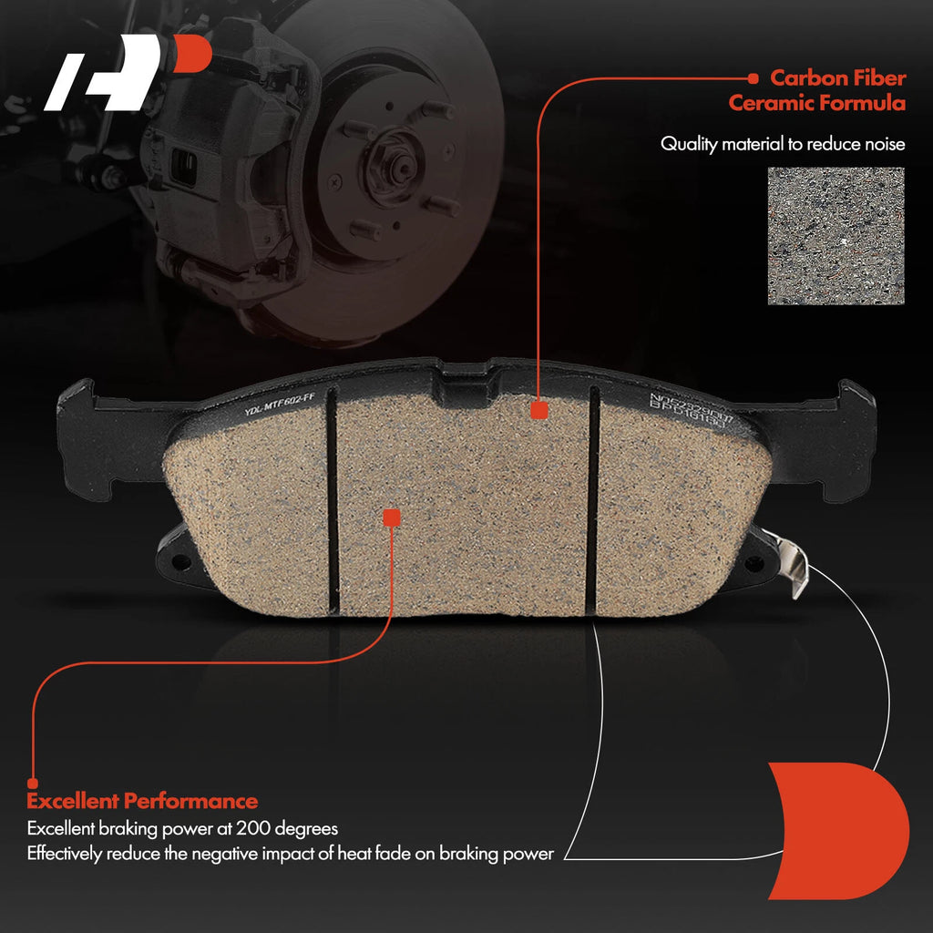 4X Front Ceramic Brake Pads for Ford Edge (2015–2022) Lincoln MKX Nautilus