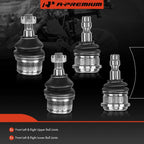 Set of 4 Front Lower & Upper Ball Joints for Ford Ranger (1998-2011)