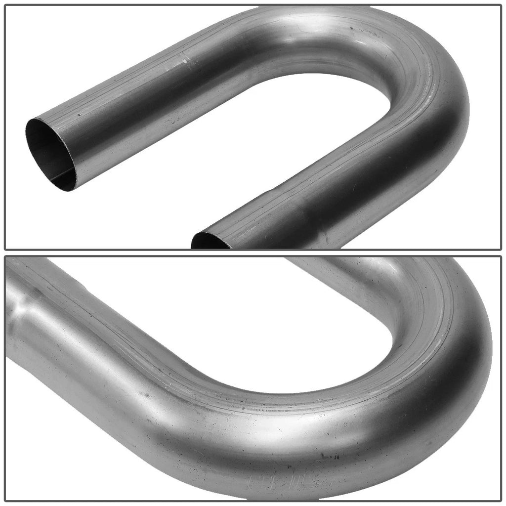 16-Piece 2.5" OD Steel Exhaust Pipe Straight & Bands Kit Universal