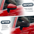 1 Pair Rearview Mirror Cover Cap Black Carbon Fiber for Audi A3 S3 RS3 (2013–2020)