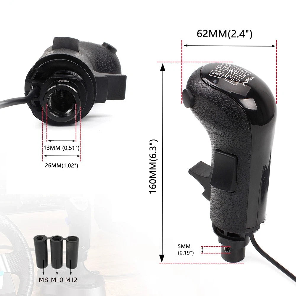 Game Gear Shifter Knob for Logitech G29 G27 G25 Thrustmaster TH8A