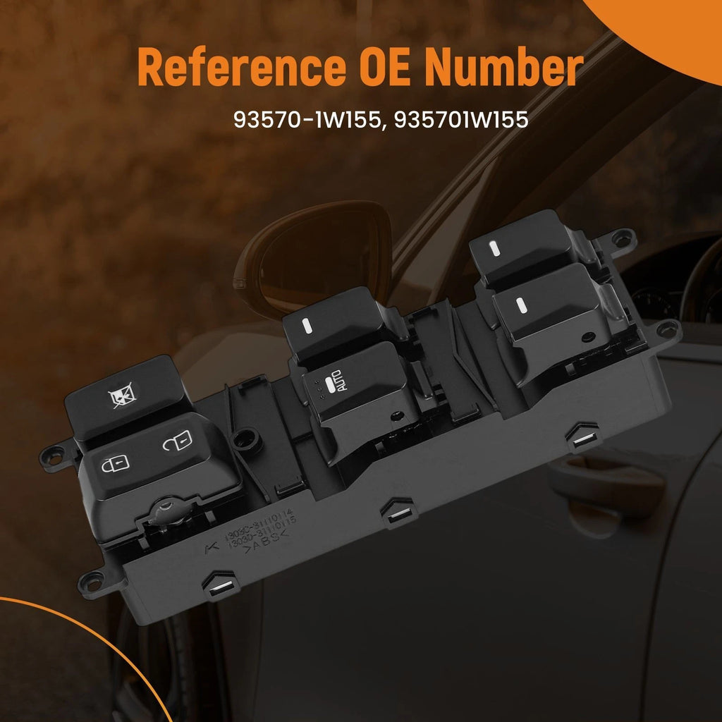 Front Driver Side Window Switch for Kia Rio EX/LX/SX (2012–2015) 935701W155 16-Pin