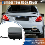 Rear Bumper Tow Hook Cover for Mercedes-Benz W205 (2015-2021) Moon Grey
