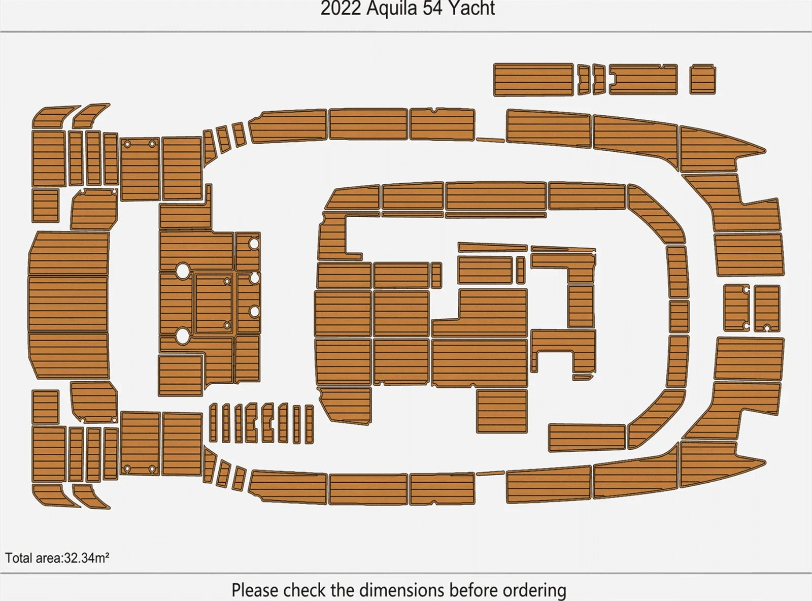 EVA Foam Pads for Astilux 54 Yacht (2022)