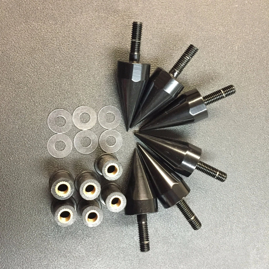 Spike Bolts for Motorcycle Windscreen Fairings License Plate (Black)