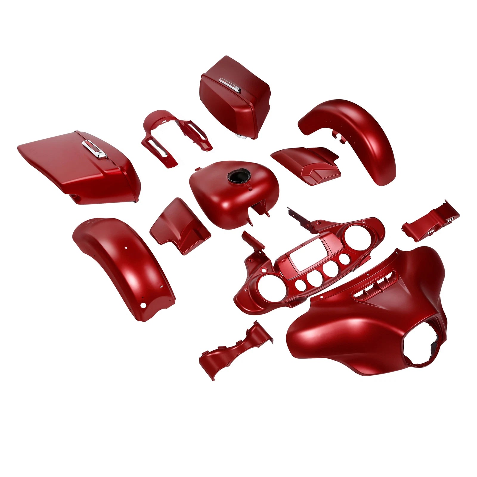 Fairings Bodywork Kit for Harley Touring Street Glide (2014–2024) - Wicked Red Denim