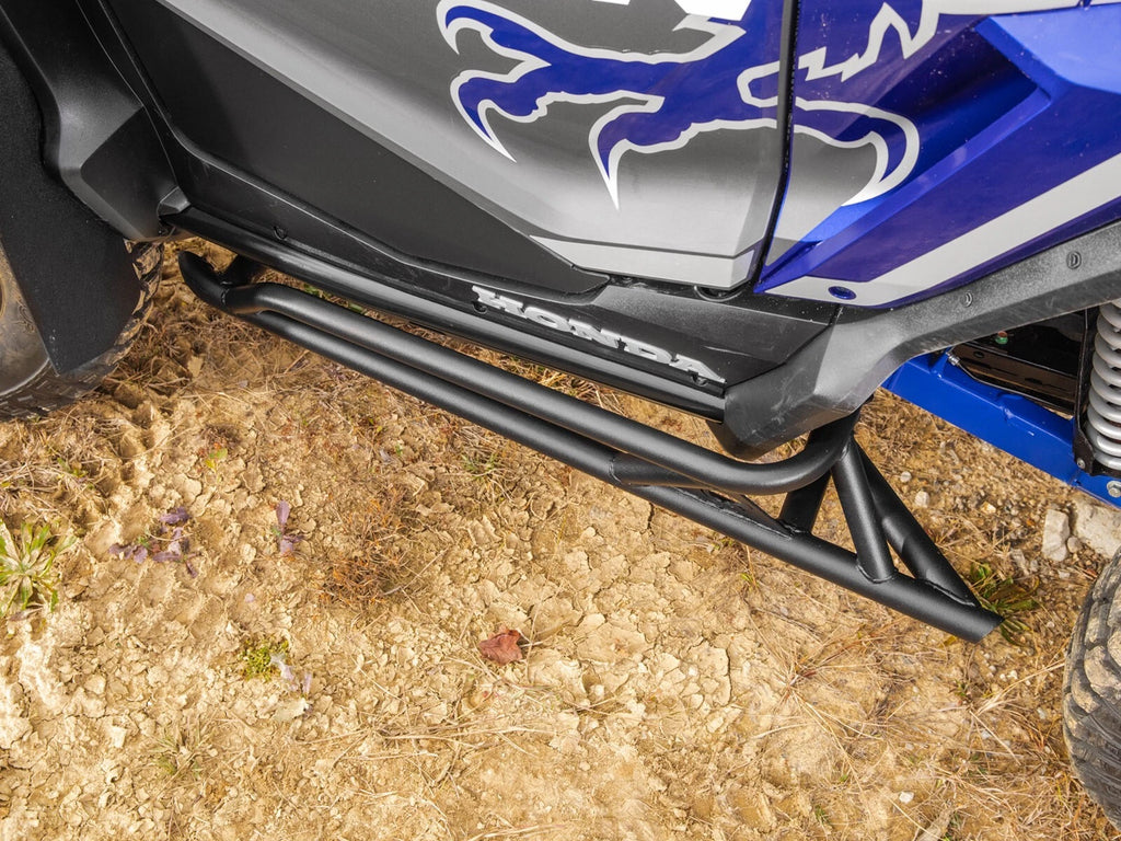 SuperATV Heavy Duty Nerf Bars for Honda Talon 1000X (2019–2023) - Wrinkle Black