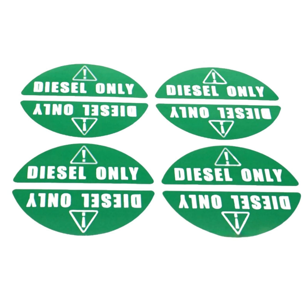 Set of 16 Green Diesel Only Stickers Decals 0.82'' X 2.17''