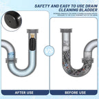 3PCS Drain Cleaning Tool Kit 1-6in Pipe Bladder 40-80 PSI for Sink Shower Sewer