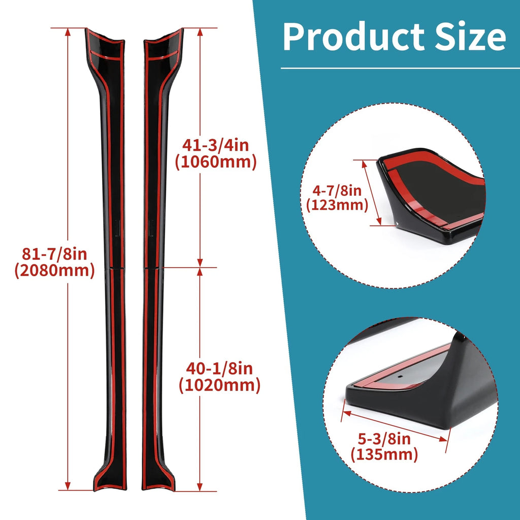 Side Skirts Extension for Tesla Model 3 (2017-2023) Glossy Black