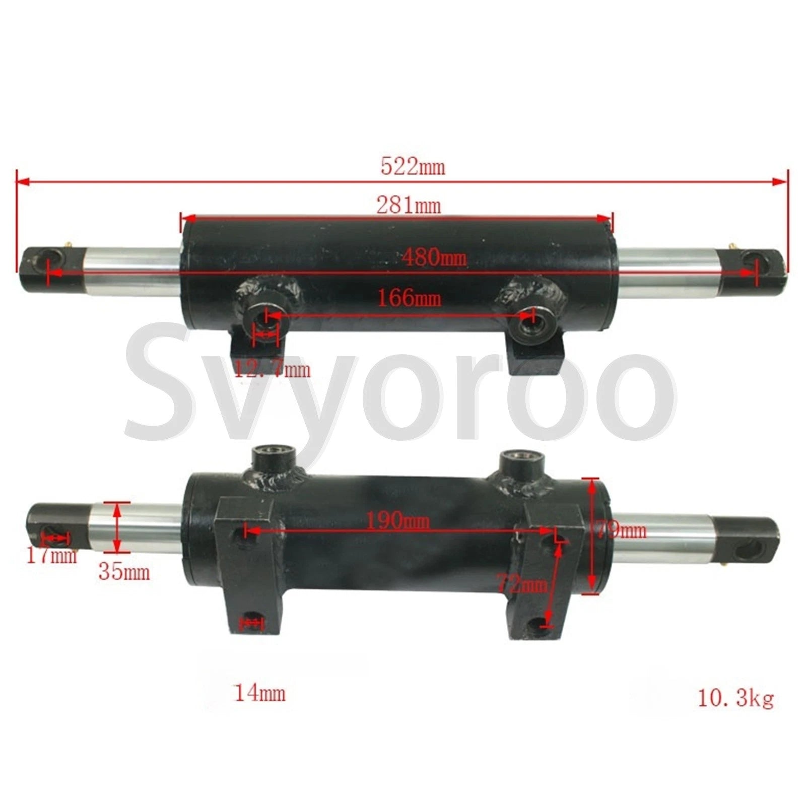 Steering Cylinder 4609775 for Hyster Forklift J1.50-2.50EX