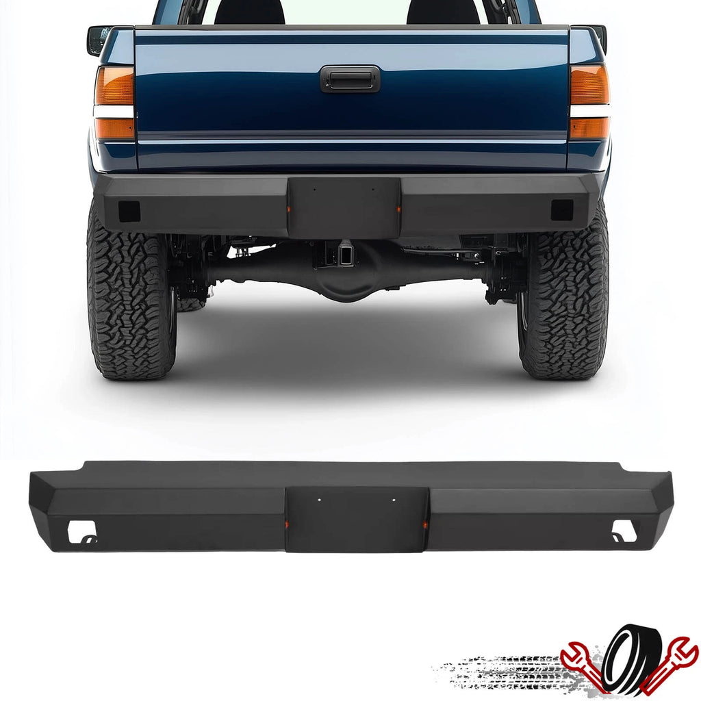 Black Steel Rear Bumper for Toyota Tacoma (1995–2004) Powder Coated