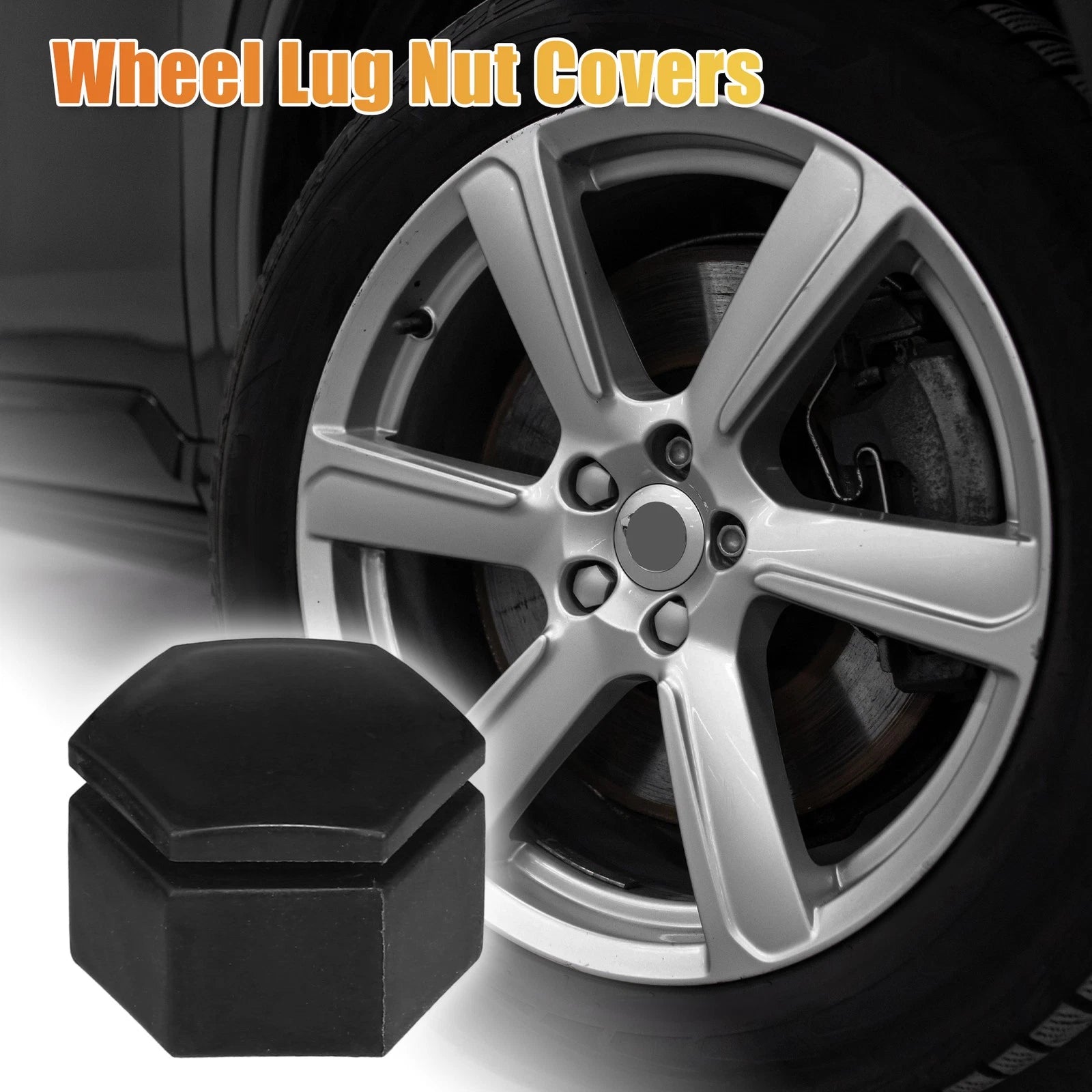 20 Pcs Wheel Lug Nut Cover for Land Rover Range Rover Sport (2006–2013) Black