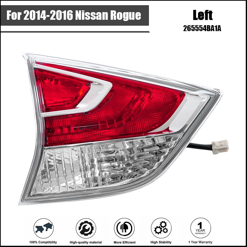 LED Clear Tail Light Assembly for Nissan Rogue (2014–2016)
