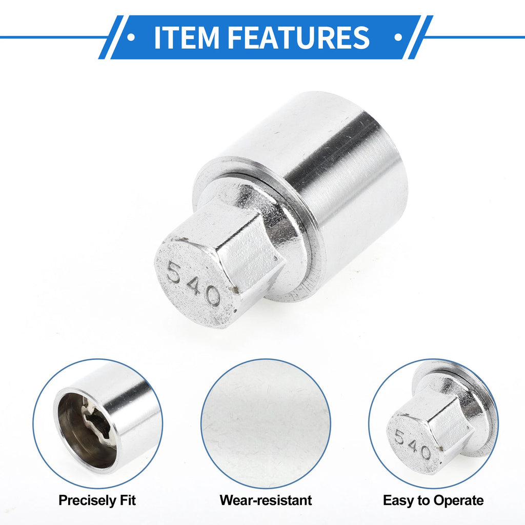 Set of 4 Wheel Lock Lug Nuts for VW (with Antitheft Removal Key)