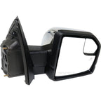 Set of 2 Heated Chrome Mirrors for Ford F-150 (2015–2018) with Memory & Puddle Light