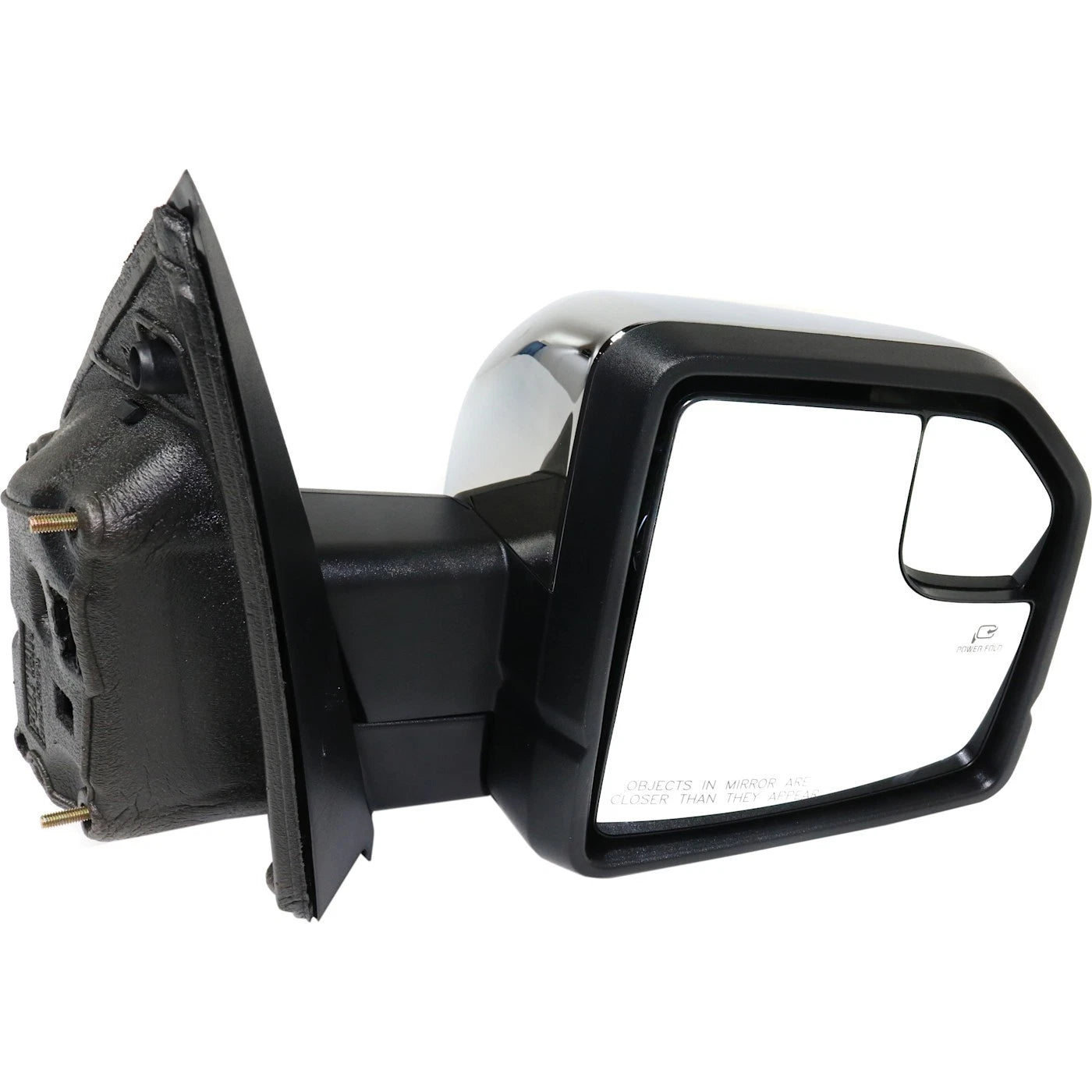 Set of 2 Heated Chrome Mirrors for Ford F-150 (2015–2018) with Memory & Puddle Light