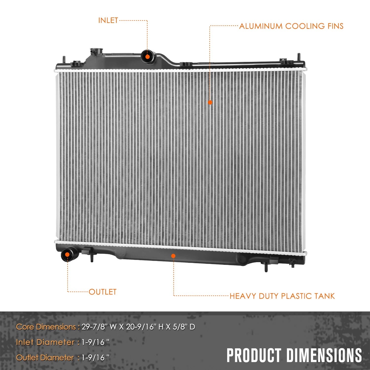 OE Style Aluminum Core Radiator for Subaru Ascent (2019–2024) DPI-13824