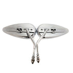 Chrome Skull Side Mirrors for Harley Springer Softail EFI Sportster 1200 (2004–2023)