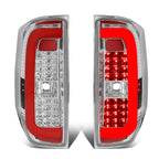 Pair of Red 3D LED Tube Bar Tail Brake Lights for Toyota Tundra (2014–2021)