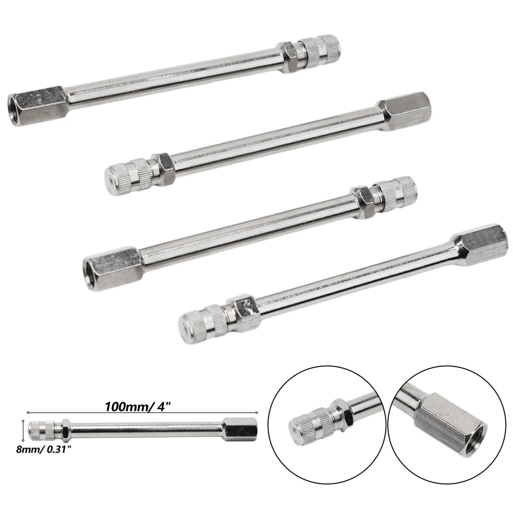 Set of 4 Tyre Valve Extension Rods for Auto Truck