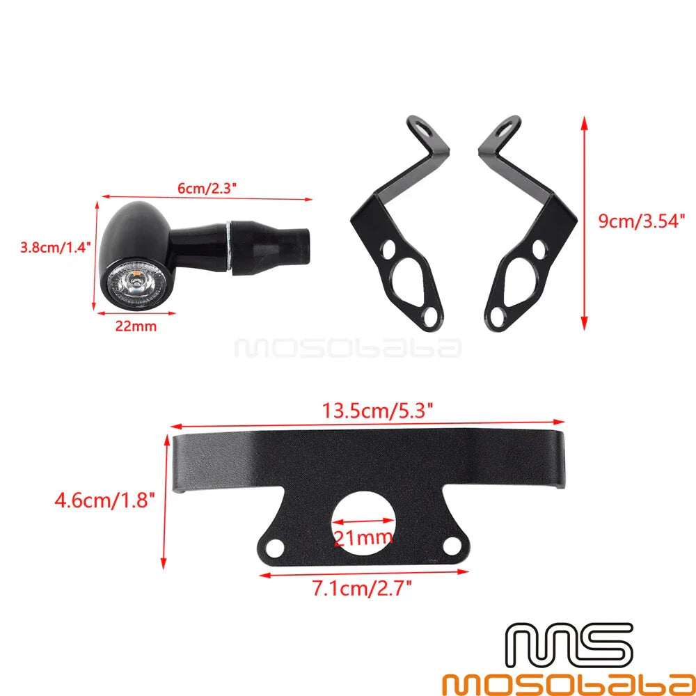 LED License Plate Bracket Frame w/Turn Tail Light for Sportster S (2021-2024)