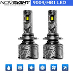 2X 9004 HB1 LED Headlight Bulbs for NOVSIGHT (60000LM, 6500K)
