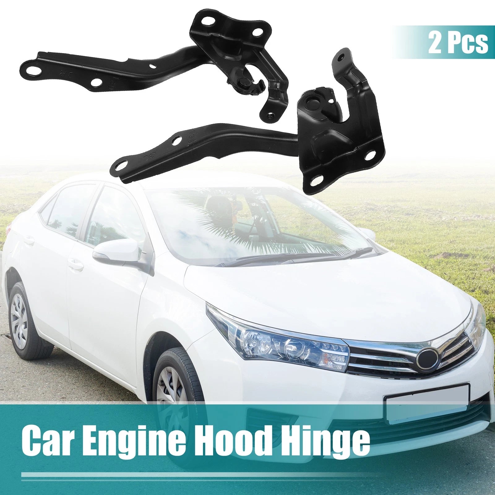 Hood Hinge Set of 2 for Toyota (5341012550, 5341002170)