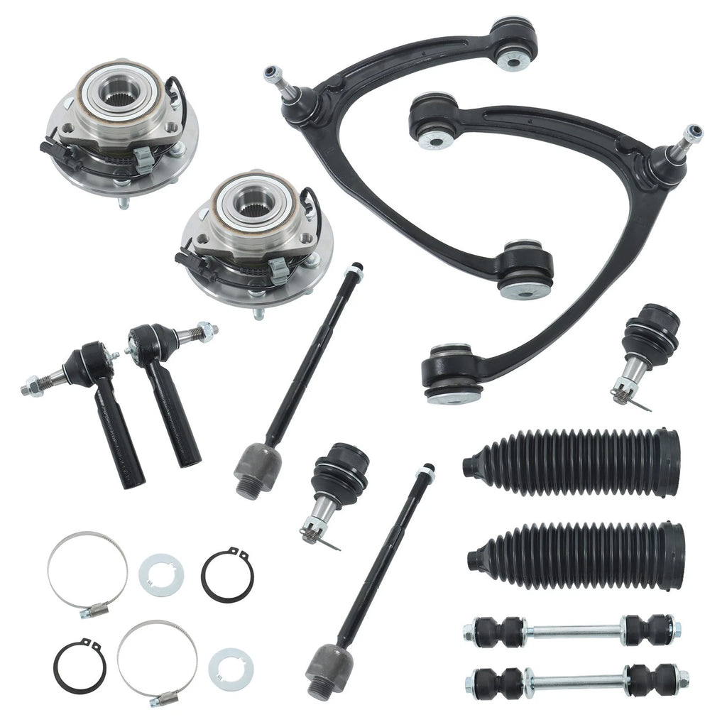 14PCS Front Wheel Hub Bearings & Upper Control Arms for Chevrolet Tahoe (2007–2014)