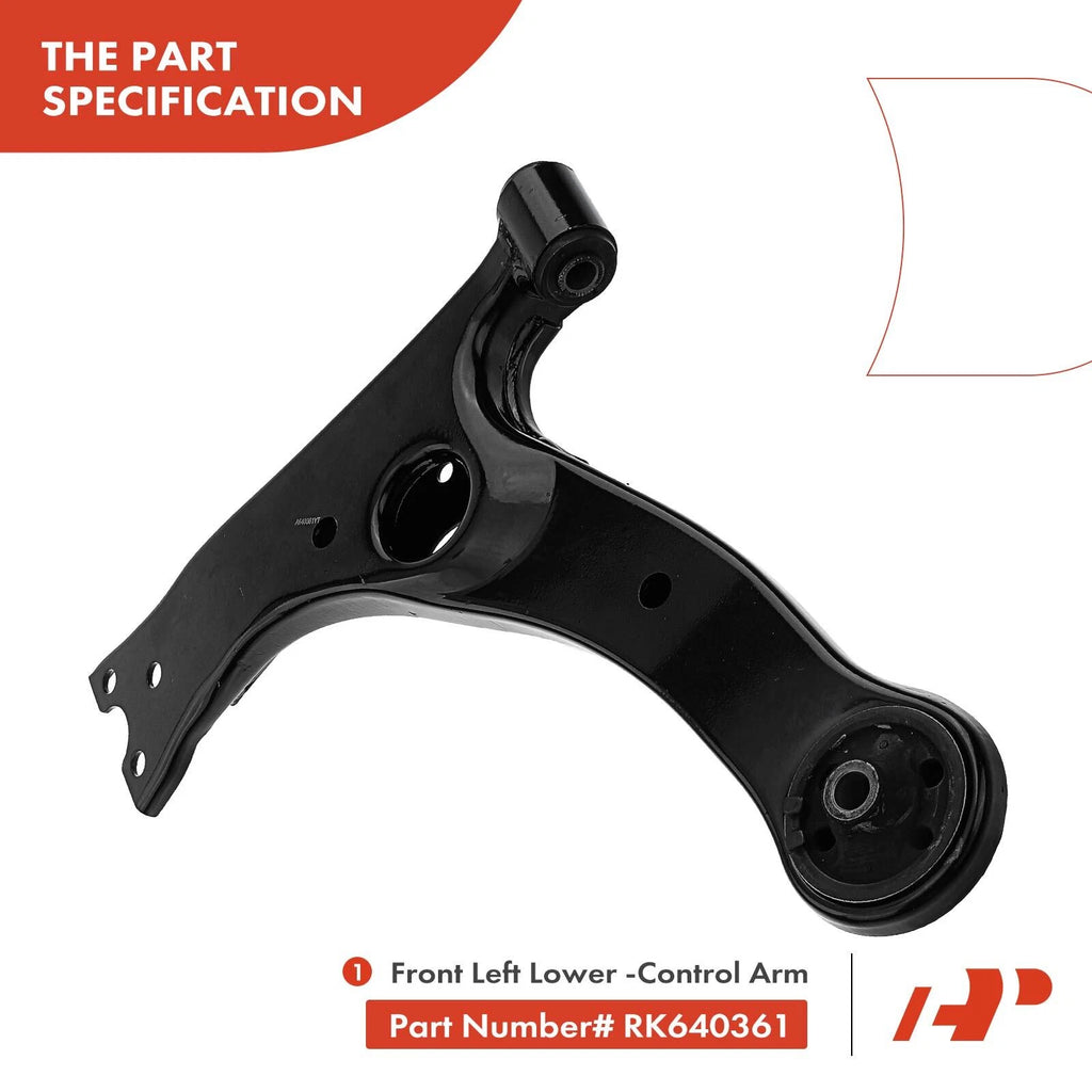 6x Front Lower Control Arm w/ Ball Joint & Tie Rod End for Toyota Corolla (2003–2008)