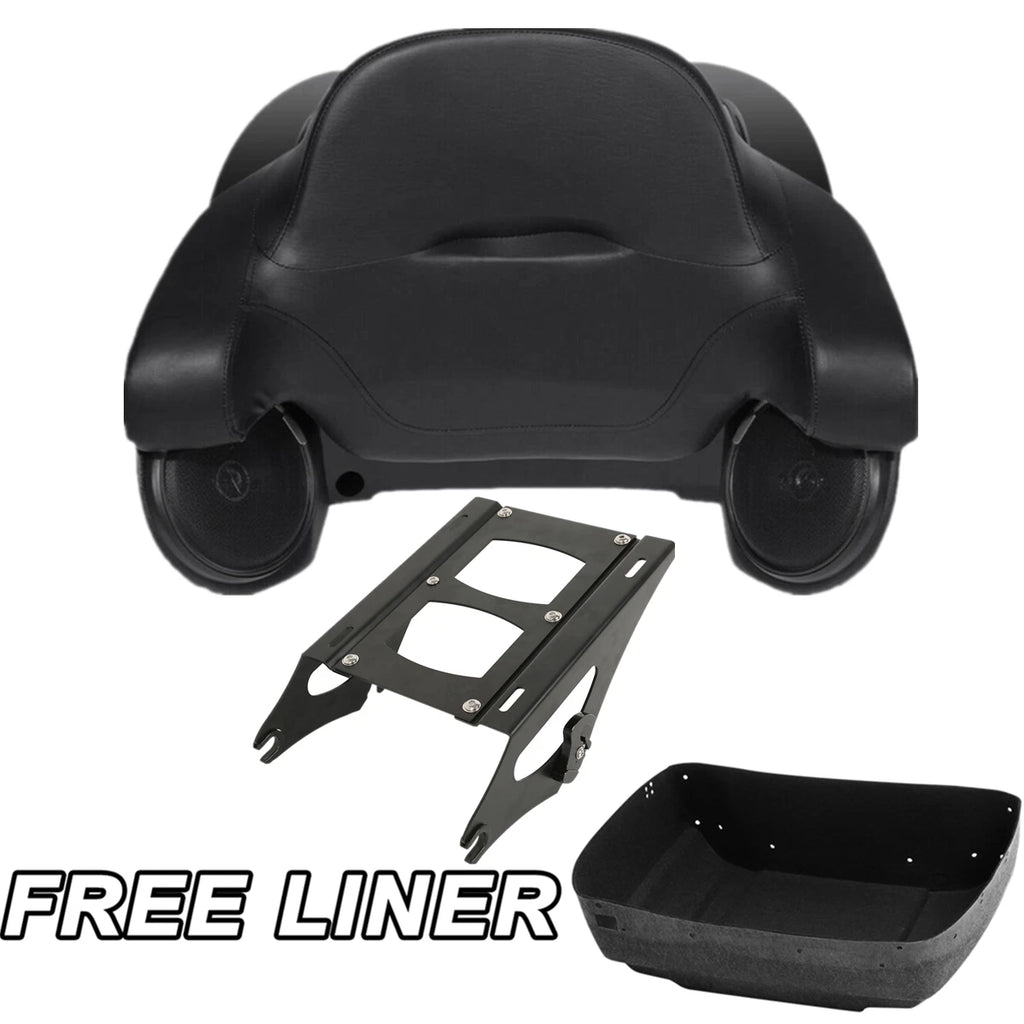 Trunk Mount Rack Speakers Backrest Pad for Harley Street Glide (2014–2023)