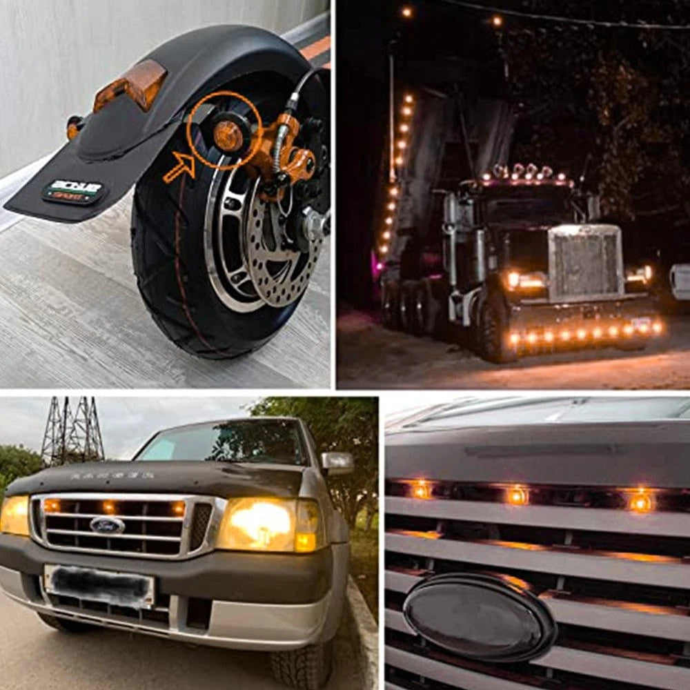 20x LED Round Side Marker Lights for RV Truck Trailer (Universal Fit)