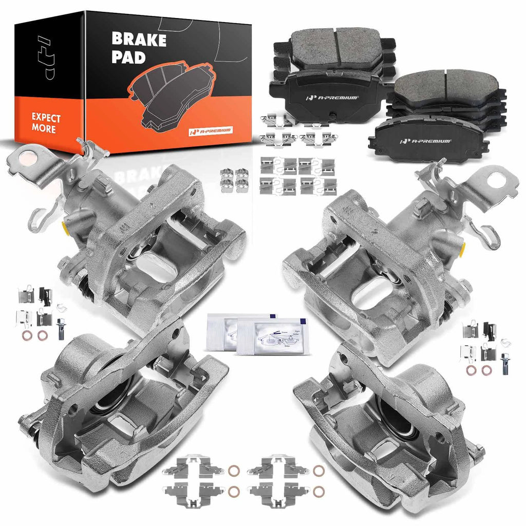 Ceramic Brake Pad & Caliper Front Rear for Pontiac Vibe (2009–2010)