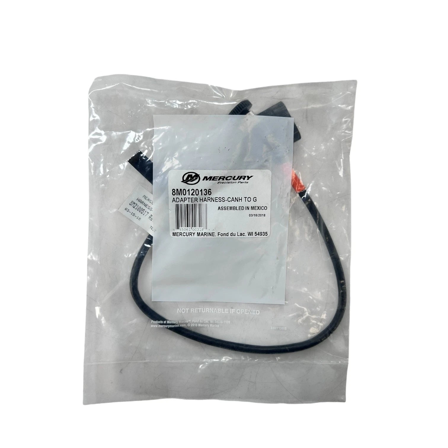 Marine CAN H to GTC Connector Adapter Harness for Mercury (OEM)
