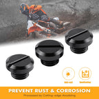 3PCS M10X1.25 CNC Anodized Motorcycle Mirror Hole Plugs Screw Caps