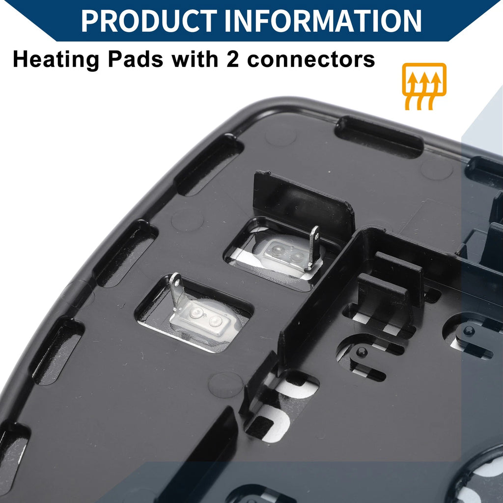 Heated Left Side Mirror Glass for Toyota Sienna (2011–2019)